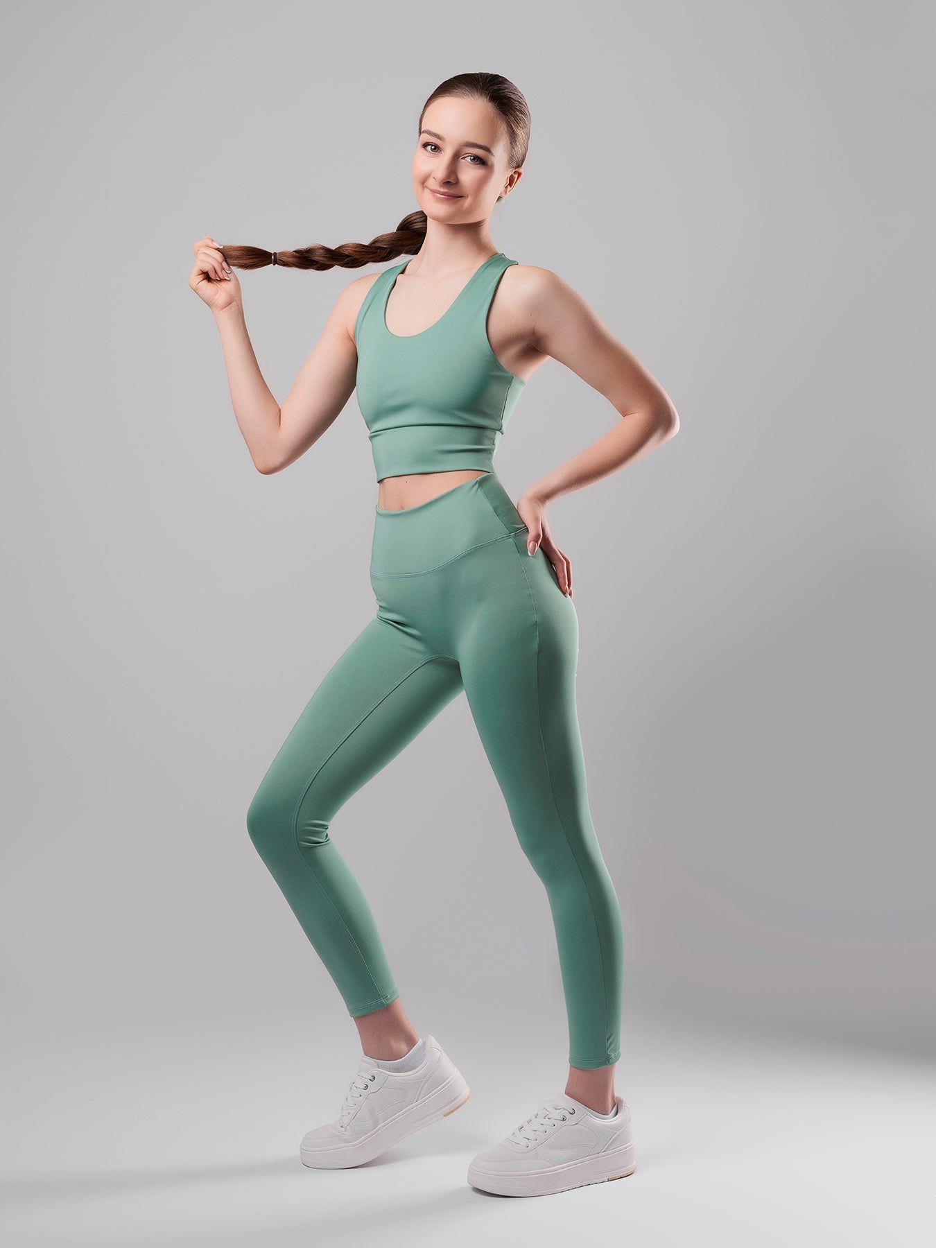 Handmade - Dark Mint - Leggings