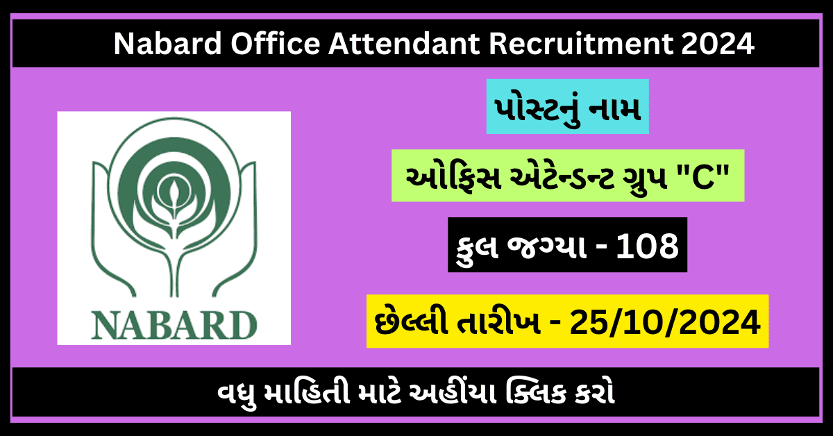 Nabard Office Attendant Recruitment 2024