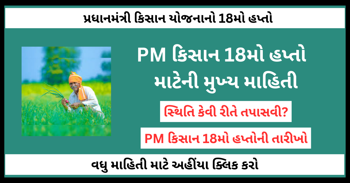 પ્રધાનમંત્રી કિસાન યોજનાનો 18મો હપ્તો - મહત્વની માહિતી